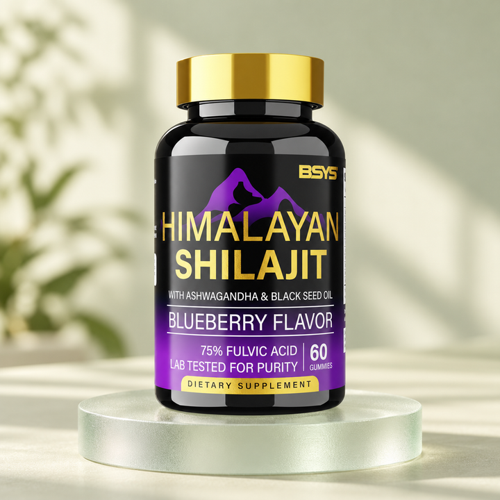 BSYS Himalayan Shilajit Gummies — Blueberry, 60 Count