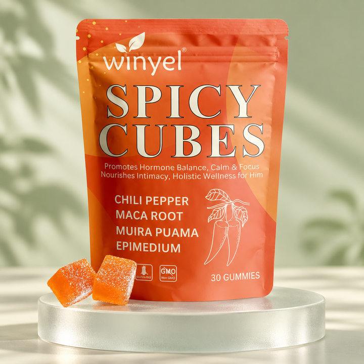 WINYEL Spicy Cubes Gummies — Peach, 30 Count