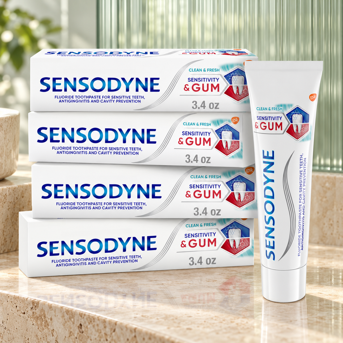 Sensodyne Sensitivity and Gum Toothpaste — 4 × 3.4 oz