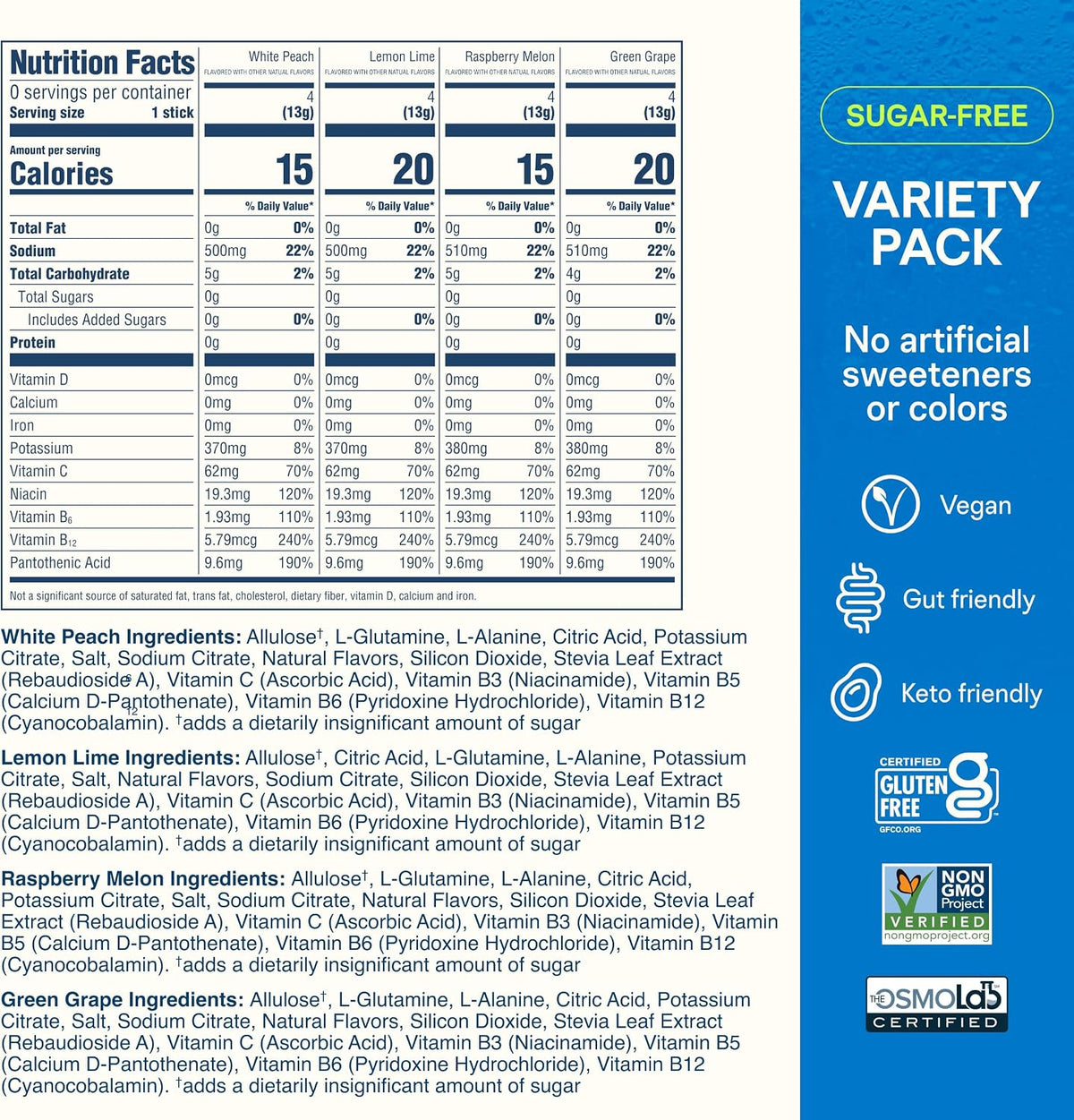Liquid I.V. Sugar-Free Variety — packaging detail