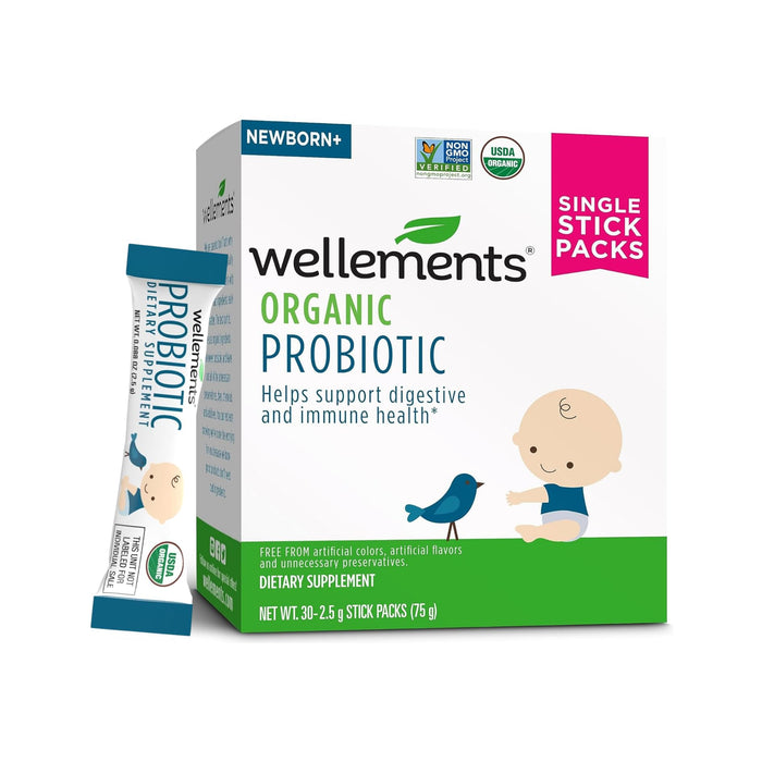 Wellements Organic Probiotic Stick Packs