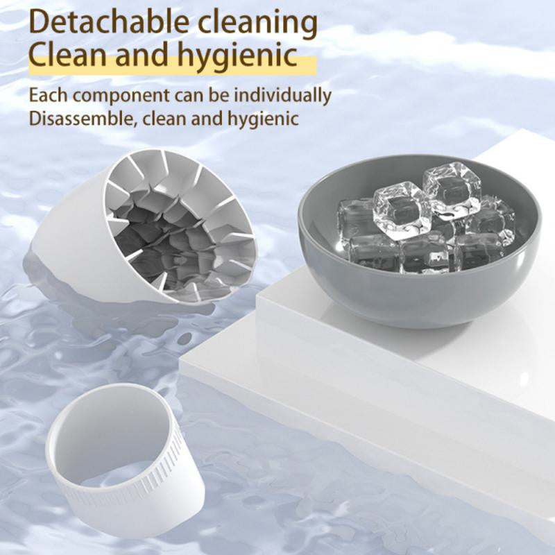 Mushroom Ice Mold removable lid, flexible mold and collection bowl