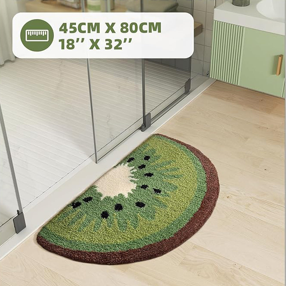 Kiwi Fruit Bath Mat approximate size 45 by 80 cm or 17.7 by 31.5 inches