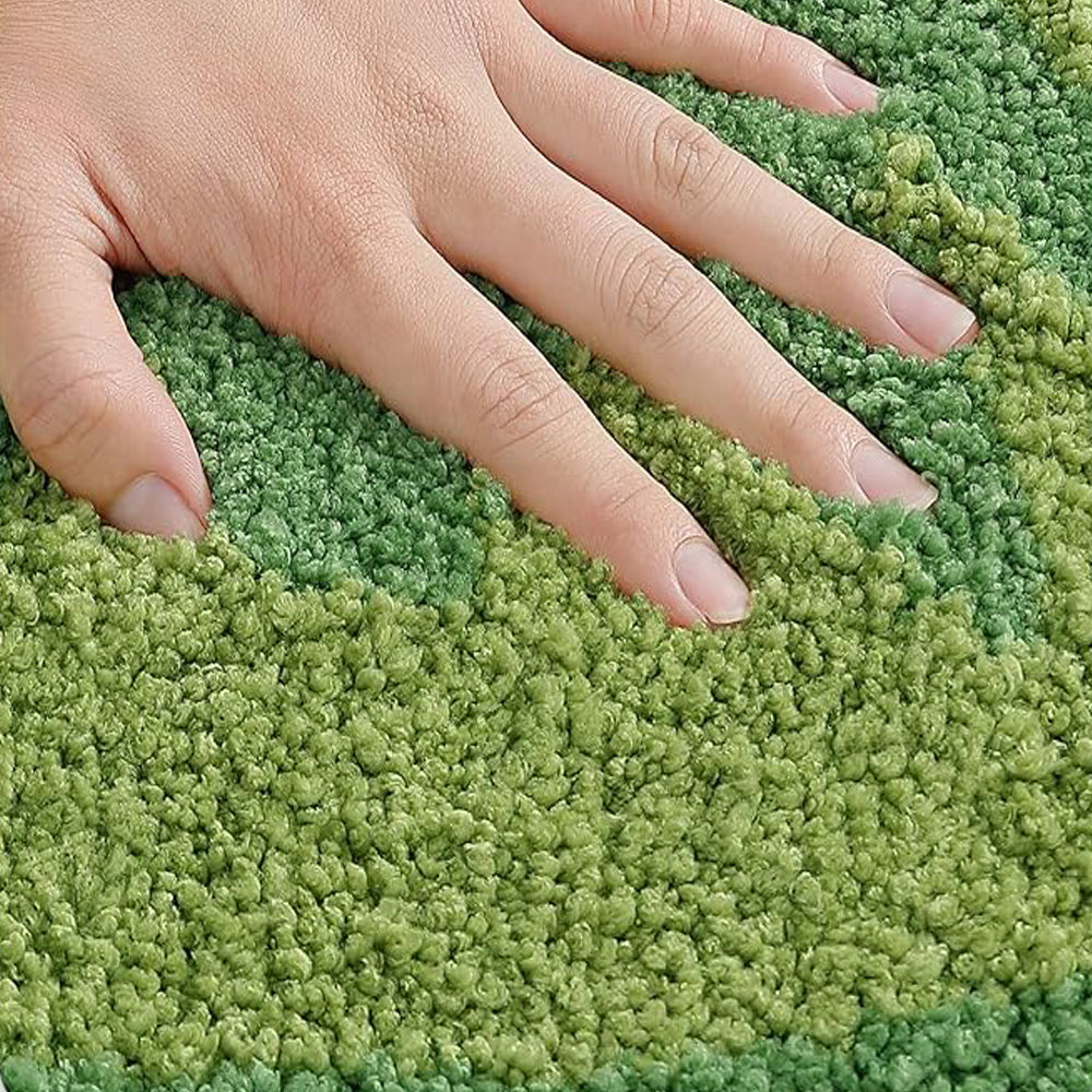 Close-up of the Kiwi Fruit Bath Mat textured fabric surface