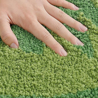 Close-up of the Kiwi Fruit Bath Mat textured fabric surface