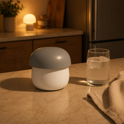 Mushroom Ice Mold on a kitchen counter