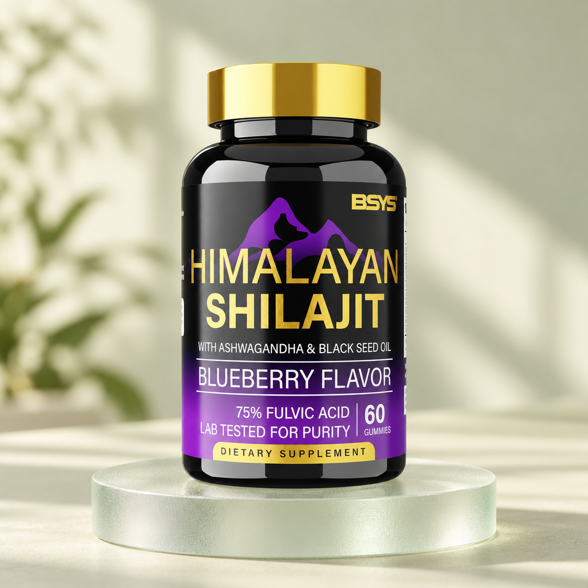 BSYS Himalayan Shilajit Gummies — Blueberry, 60 Count