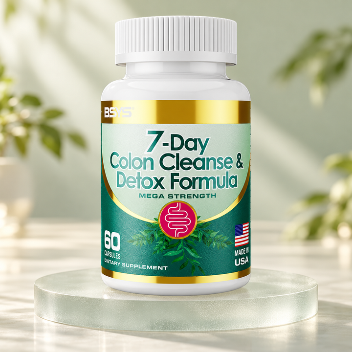BSYS 7-Day Colon Cleanse & Detox Formula — 60 Capsules