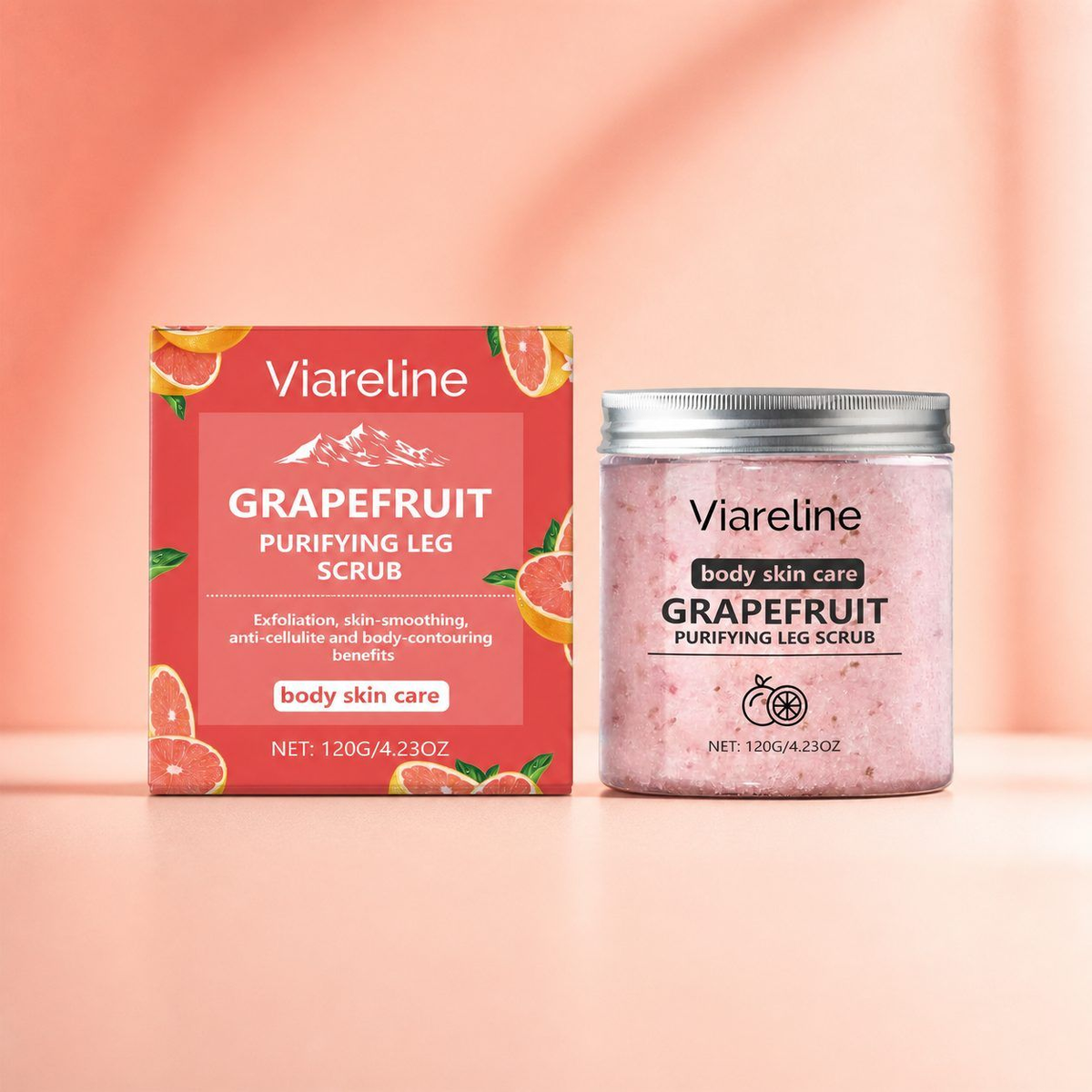 VIARELINE Grapefruit Sea Salt Body Scrub — 120 g