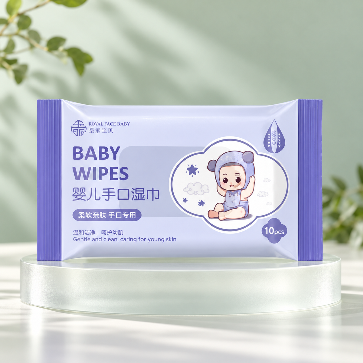 Soft Hand & Mouth Wipes — 10 Pieces