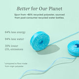 Cocofloss Mint Dental Floss — recycled woven thread close-up